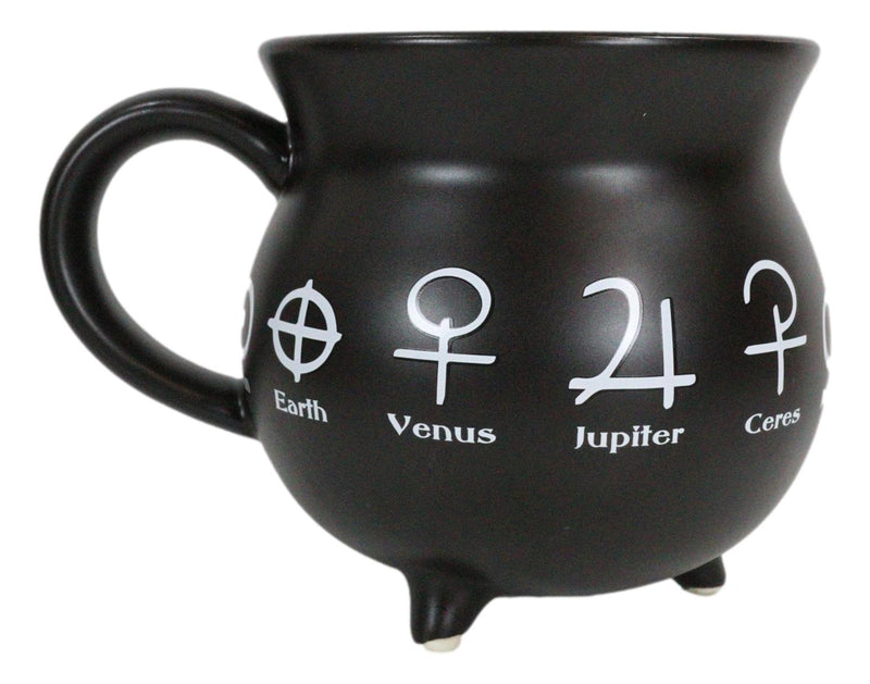 Solar Alchemy Symbols Cauldron Porcelain Soup Bowl Large Coffee Mug With Spoon