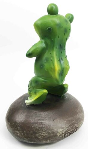 Frog Leap Of Faith Starts With Prayer On Both Knees Figurine Inspirational Decor - Ebros Gift