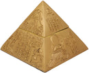 Ebros Golden Ancient Egyptian Pyramid Decorative Box 4" Wide Trinket Stash Box