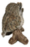 Mystical Forest Great Horned Owlet Owl Birds Couple Pair On Tree Branch Statue