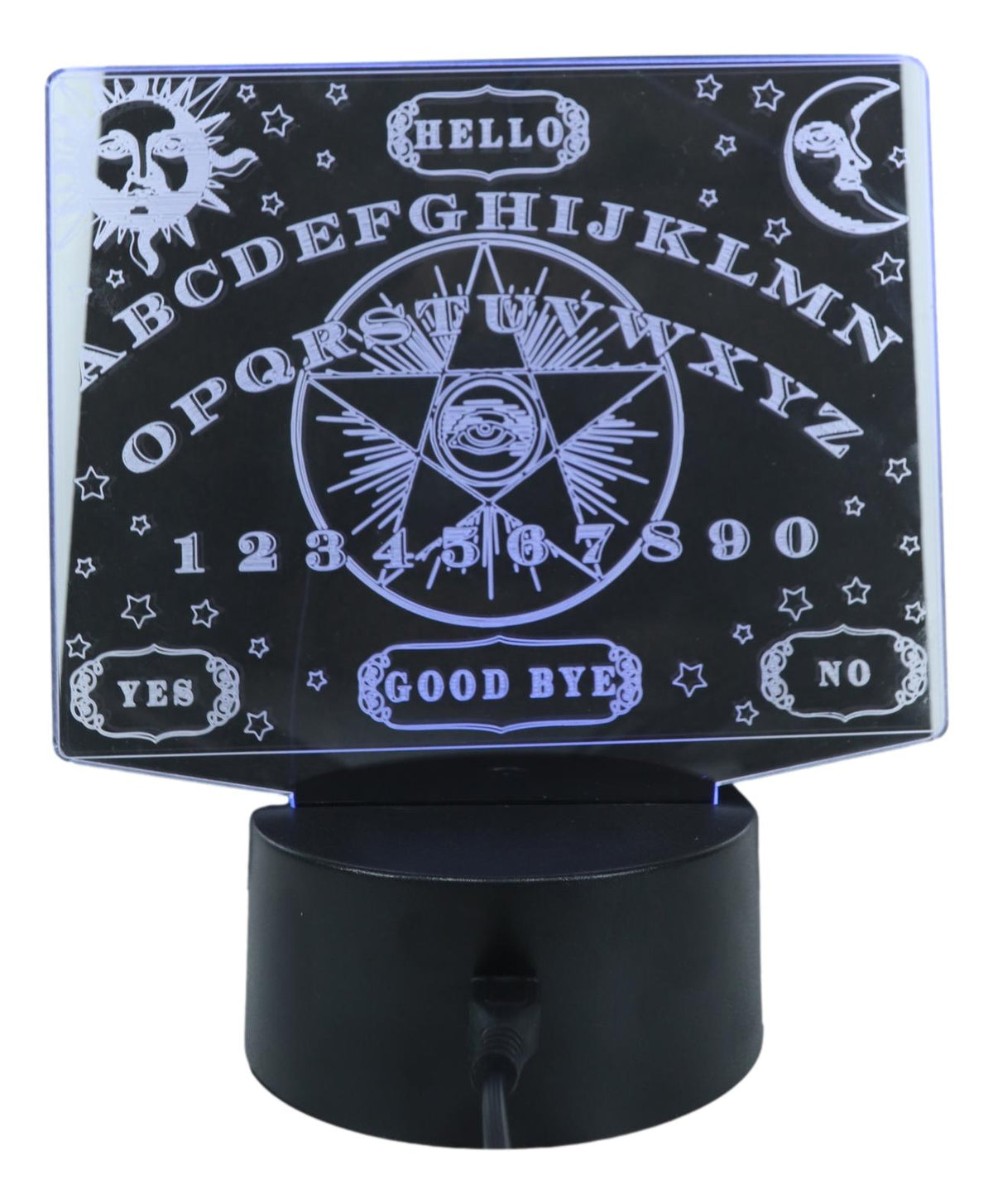 Ebros Ouija Spirit Board Eye of Providence Acrylic Panel Colorful LED NightLight