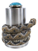 Diamondback Rattlesnake Coiling Around Toothpick Holder Spring Barrel Holder