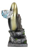 Howling Wolf Guardian of The Sacred Crescent Moon Backflow Cone Incense Burner