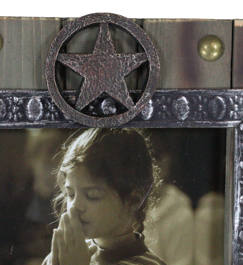 Rustic Western Country Farmhouse Lone Star Cowboy Boots 6X4 Picture Frame