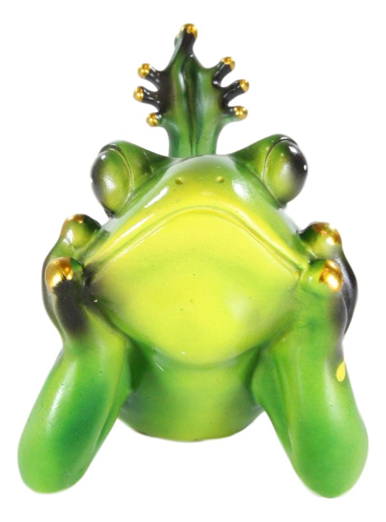 Ebros Sunbathing Rainforest Green Frog Toad On His Belly Wine Holder Caddy Figurine