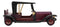 Hand Made Wood Retro Antique Style Purple Model T Sedan Car Wine Holder Figurine