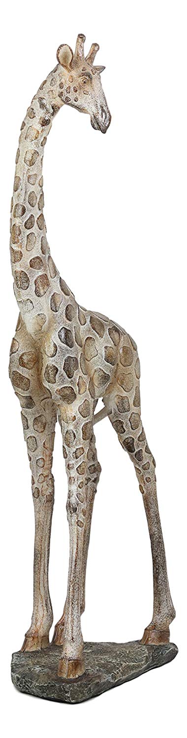 Ebros Large Mosaic Design Peering Giraffe Statue 18.5" Tall Safari Savannah Standing Reticulated Giraffes Long Neck Animal Figurine Madagascar Africa Wildlife Decor and Gifts