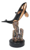 Ebros Large Nautical Marine Sea Orca Killer Whale Swimming By Coral Reefs Statue