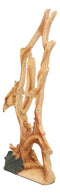 Ebros Rustic Faux Wood Carving Design Wildlife American Bald Eagle Landing Statue Wings of Glory Eagles As USA Patriotic Decor Sculpture for 4th of July Independence Day Figurine