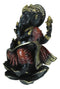 Vastu Hindu God Ganesha Ganapati Seated On Lotus Writing Mahabharata Figurine