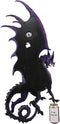 Ebros Large 34"H Medieval Fantasy Twilight Purple Moon Dragon Skull Wall Decor Plaque