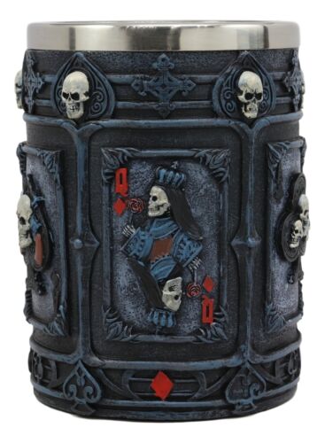 Dead Man's Hand Casino Poker Cards Skull Drinking Coffee Mug Casino Gambling