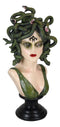 Greek Gorgon Sisters Goddess Medusa With Wild Snake Hair And LED Red Eyes Statue