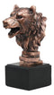 Wildlife Roaring Bear Bust Statue Bronze Electroplated Bear Figurine With Base