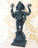 Ebros Large 21" Tall Bali Ganesha With Dhoti in War Armor On Pillar With Rat Statue