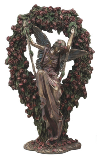 Ebros Faux Bronze Sheila Wolk Angel Gatekeeper Statue 10.5"Tall - Ebros Gift
