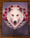 Guardian Of The Fall Autumn Season Snow White Wolf Wood Framed Canvas Wall Decor