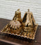 Glam Bronze Ceramic Decorative Fruit Assortment With Basket Tray Plate Accent