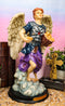 Ebros Byzantine Archangel Saint Barachiel with Brass Name Plate Wooden Base 12"H