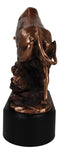 Wall Street Stock Market Charging Bull Trouncing Bear Statue With Pedestal Base