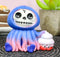 Ebros Jelly Furrybones Figurine 3"L Jellyfish With White Hermit Crab Skeleton