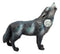 Full Moon Wolf Pack Native Tribal Howling Wolf Totem Spirit Figurine 6.25"L
