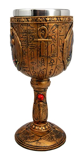 Ebros Ancient Egyptian God Of The Sky And War Horus 6oz Wine Goblet Chalice - Ebros Gift