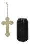 Rustic Western Native Indian Christian Crosses Set of 4 Christmas Tree Ornaments