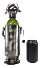 Ebros Lady Family Doctor Metal Wine Bottle Holder Caddy 13.75"H Decor