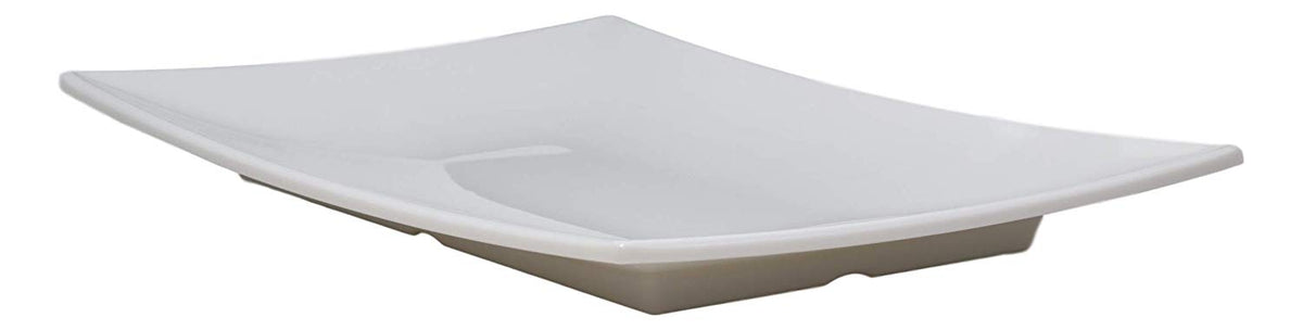 Ebros 11.5"W White Large Rectangular Modern Serving Plate or Dish SET OF 6 - Ebros Gift