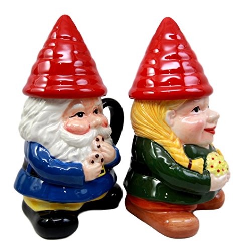 Ebros Mr & Mrs Gnome Couple Ceramic Mug Coffee Cup Set Home Kitchen Figurine - Ebros Gift