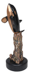 Ebros Large Nautical Marine Sea Orca Killer Whale Swimming By Coral Reefs Statue