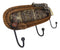 Ebros Cowboy Sign Braided Ropes Six Shooter Revolver Gun Pistol Wall 3 Peg Coat Hooks