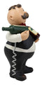 Ebros Gift Whimsical Hand Painted Novelty Corkscrew Wine Bottle Cork Opener Party Hosting Beverage Accessory Home And Kitchen Decor Organizer (Fat Butler Waiter)