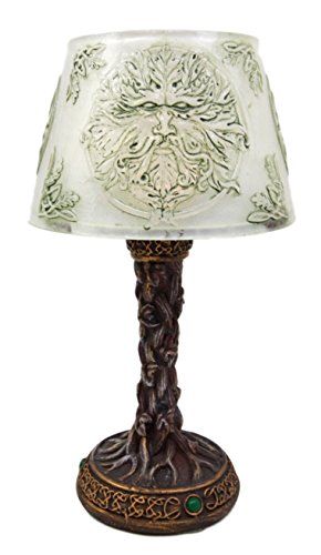 Ebros Greenman Whispering Willows Mini LED Table Courtesy Lamp Figurine 7.5"H