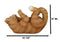 Tipsy Thirsty Feline Drinking Orange Tabby Kitty Cat Wine Bottle Holder Figurine