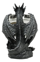 Blackened Spice Medieval Gothic Dragon Salt And Pepper Shakers Set Holder Statue