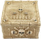 Ebros Bones Skulls with Crossbones Decorative Box 5" L Jewelry Trinket Box Decor
