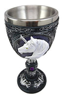 Ebros Large Unicorn Wine Of Purity Goblet Chalice Cup Figurine 8oz Fantasy Decor