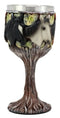 Equine Beauty Wild Horses Wine Goblet 7oz Chalice Cup Tree Bark & Roots Design