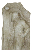 Ancient Greek Sepulchral Warrior Wall Plaque Relief Large Decor Sculpture 15"H