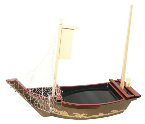 Ebros Japanese Traditional Omakase Sushi Fishing Boat Large 27" Long Serving Plate - Ebros Gift