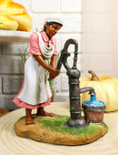 Ebros Vintage Black Americana History African American Girl Pumping Water Statue