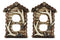 Pack of 2 Rustic Log Cabin Antlers Double Receptacle Wall Outlet Switch Plate
