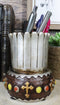 Western Vintage Vase With Colorful Beads Le Fleur Crosses Pen Holder Figurine