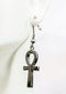 Ebros Ancient Egyptian Theme Stainless Steel Ankh Key Dangle Earrings Pair Accessory