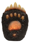 Ebros Western Rustic Forest Black Bear Paw With Claws LED Night Light Statue 6.75"H