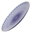 Pack Of 6 Modern Blue White Geometric Focus Porcelain Round Lunch Salad Plates