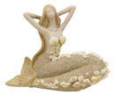 Ebros Nautical Sand Brown Abstract Mermaid With Sea Shell Ornaments Figurine