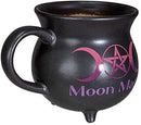 Ebros Triple Moon Magic Witch Cauldron Reduction Fired Ceramic Mug Or Bowl 32oz